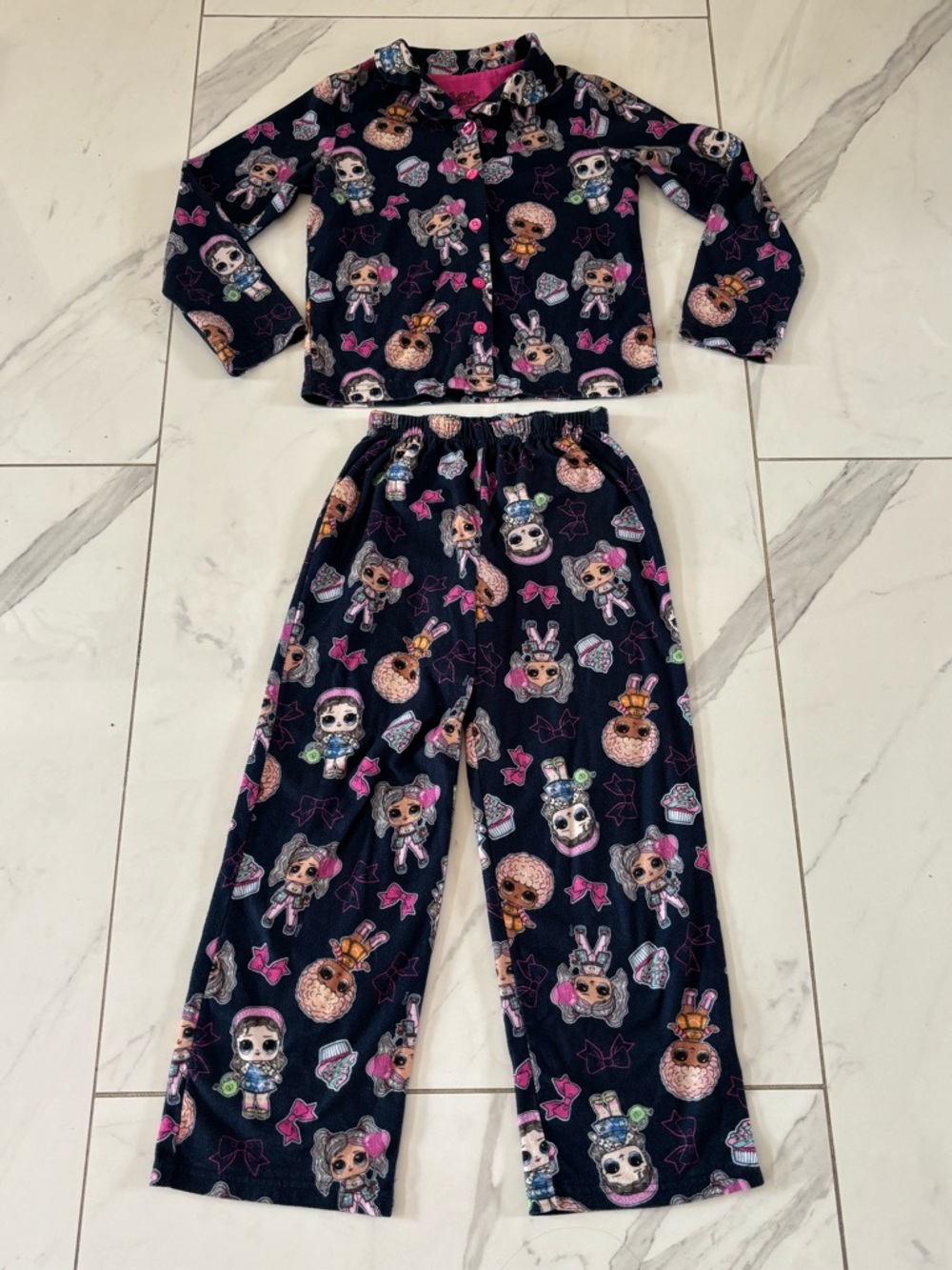 L.O.L. Surprise! Navy Pajama Set with Pink & Cream Accents - Picture 2 of 9